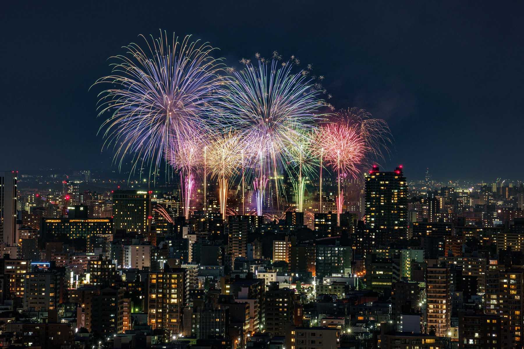 豊平川花火 道新UHB花火大会の写真